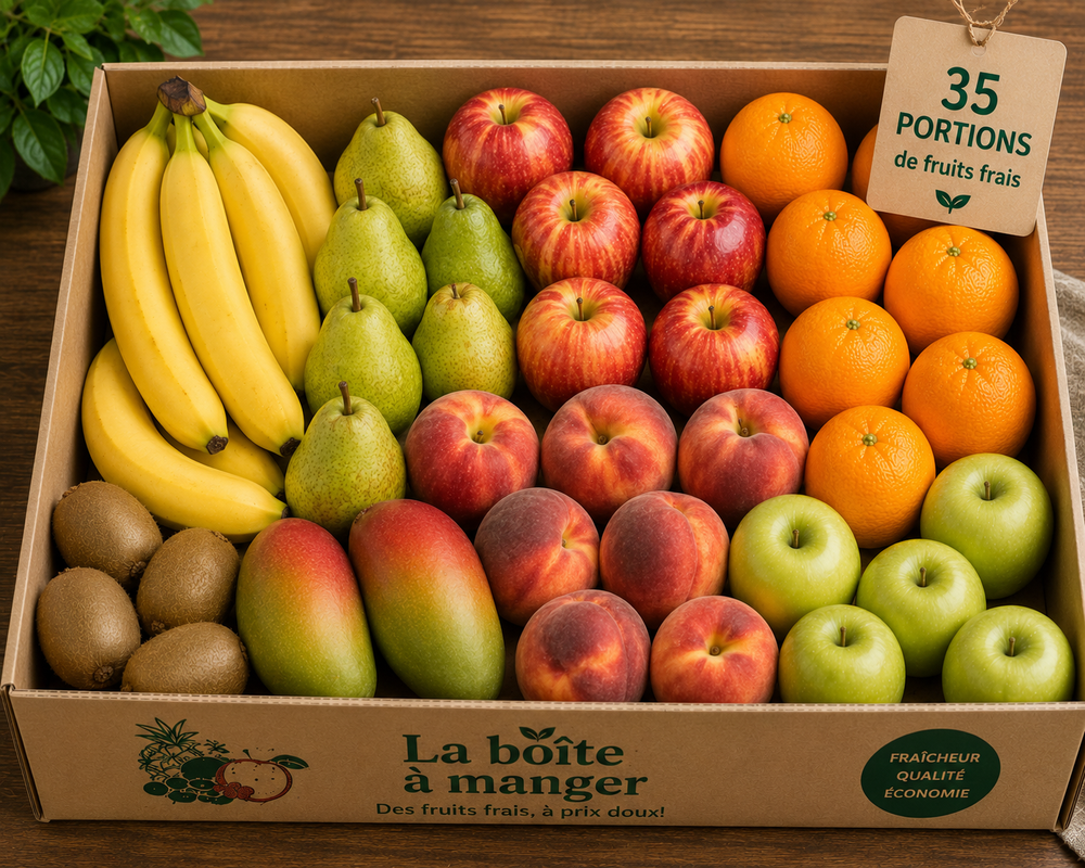 Panier de fruits Le Familial (+/- 35 fruits, parfait pour une famille)